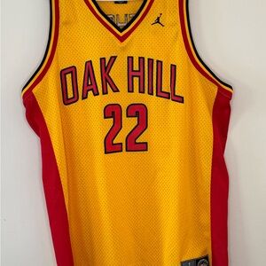 Jordan Brand Oak Hill Carmelo Anthony Yellow and Red Basketball Jersey
